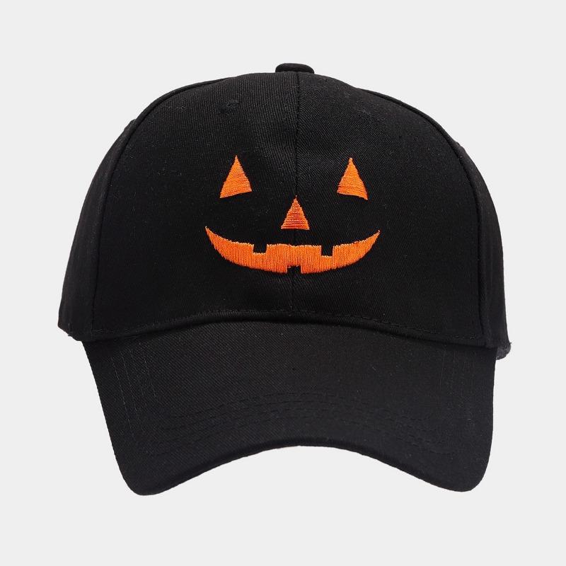 Funny Personality Sunshade Sunscreen Curved Eaves Pumpkin Skull Orange Baseball Cap Halloween Cap