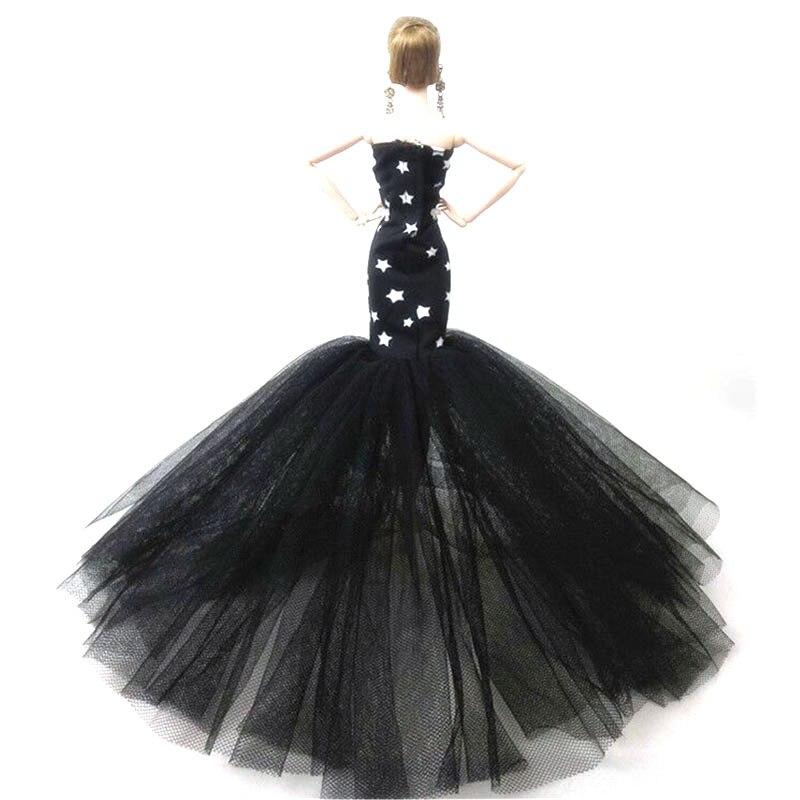 Mermaid Dress For Barbie Doll Clothes Formal Fishtail Wedding Dress Party Gown For Barbie Doll Clothes Handmade Dresses Toy