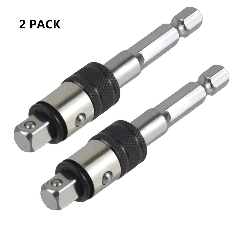 1/4 Inch Drive Bit Holder Quick Change Socket Adapter For CR-V Steel Drill Bits And Power Tools Workshop Accessories