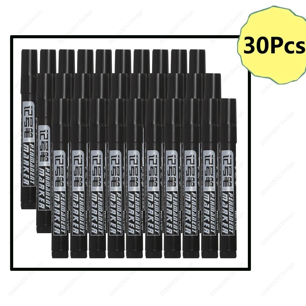 1-50Pcs Waterproof Oil-based Marker Pen Quick Dry Black Blue Red Ink Permanent for Metal Glass Stationery Art School Supply