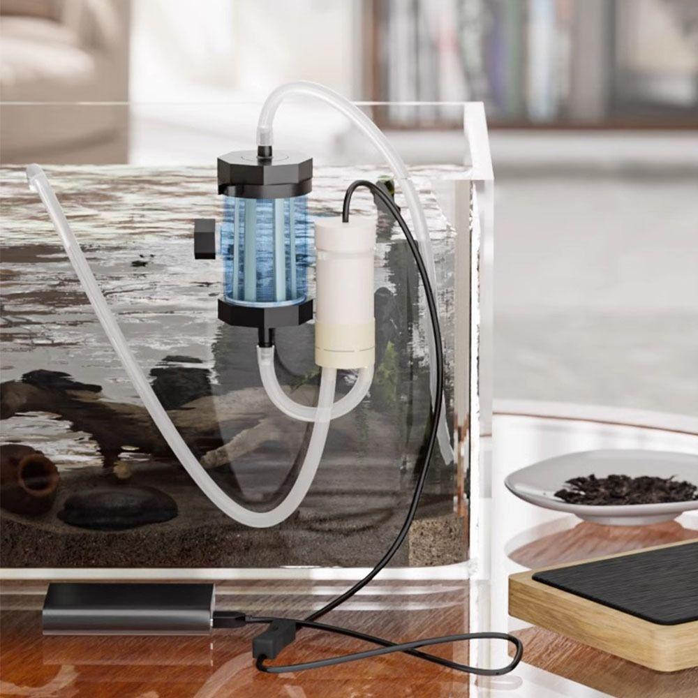 USB Powered Vacuum Gravel Cleaner Low Noise Fish Tank Cleaning Dirt Waste Remover For Aquarium