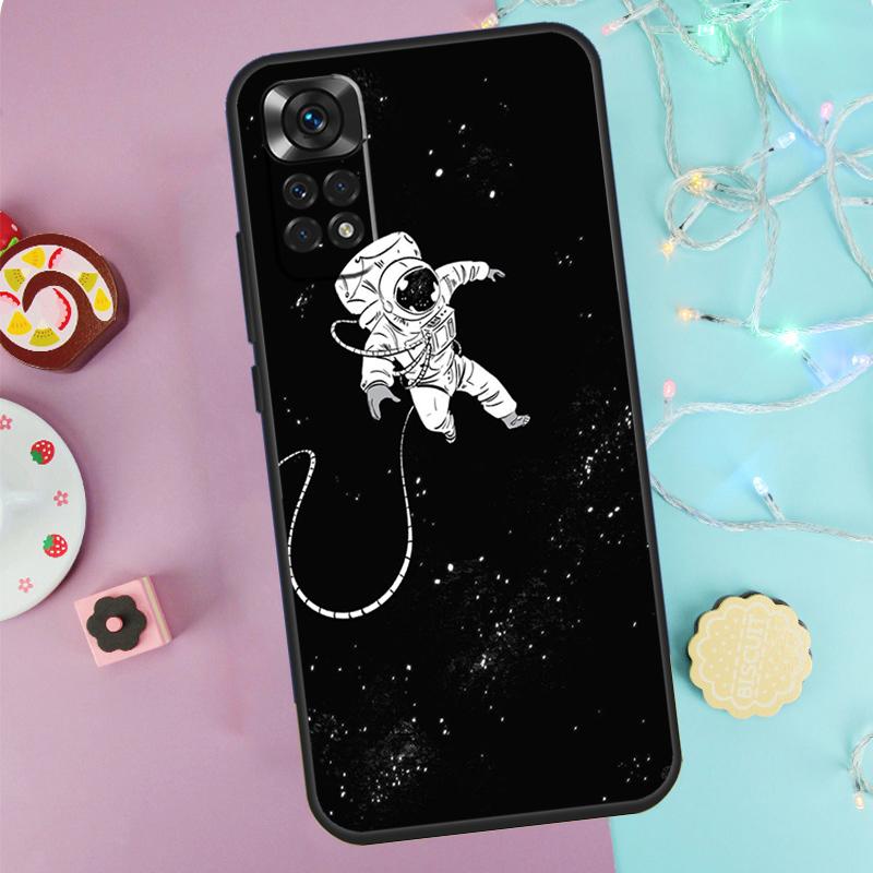 Aesthetic Space Moon Astronaut Case For Xiaomi Redmi Note 14 Pro 9 10 11 12 13 9S 10S 11S 12S Redmi 14C 10C 12C 13C Cover