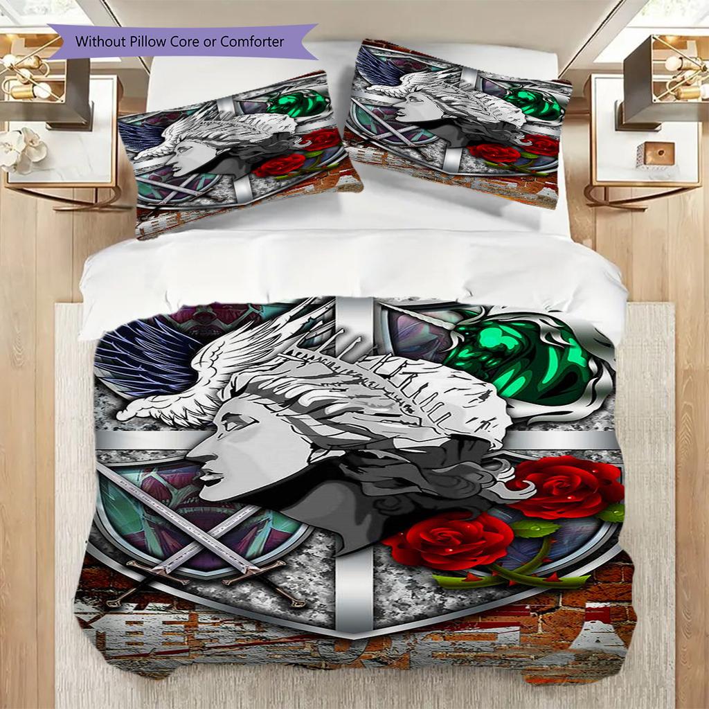 Attack Titan Epic Battle Set Bedding 1 Duvet Cover 2 Pillowcase Without Core Duvet Cover And Pillowcase Christmas Birthday Gift