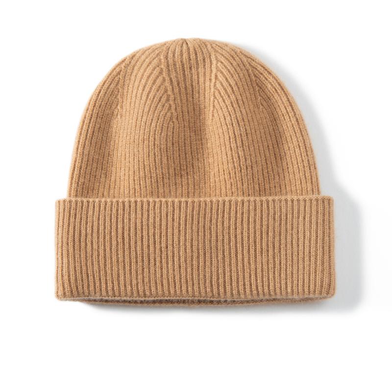 Cashmere Hats for Men and Women In Autumn and Winter, Thickened and Versatile Knitted Cashmere Hats, Headgear Hats, Stacking Hats, Ear Protectors, Col