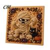 3d Faux Pearl Mosaic Art for Adults Halloween Kit, Cute Ghost Skeleton Painting Room Decor DIY 3D Craft Kit Adults, Fall Home Handmade Gift Lovers