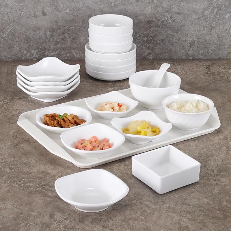 Melamine Self-Service Fast Food Plate Set
