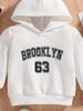 63. Bedruckter lässiger Sport-Hoodie für Mädchen, langärmeliges Sweatshirt für Kinder, geeignet für den täglichen Gebrauch im Freien im Frühling.