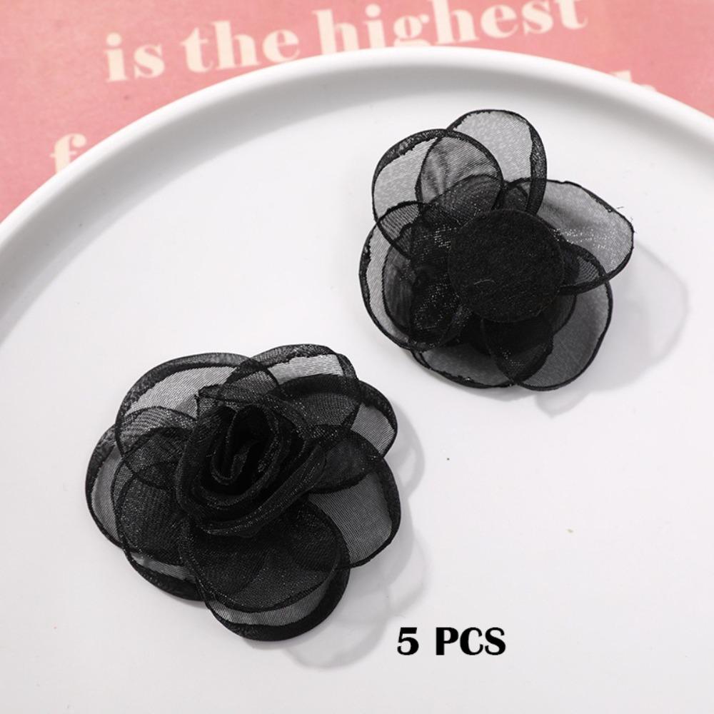 5 peças Material de Brinco de Malha Tecida Acessórios de Vestuário Feitos à Mão Novo Acessório de Presilha de Cabelo