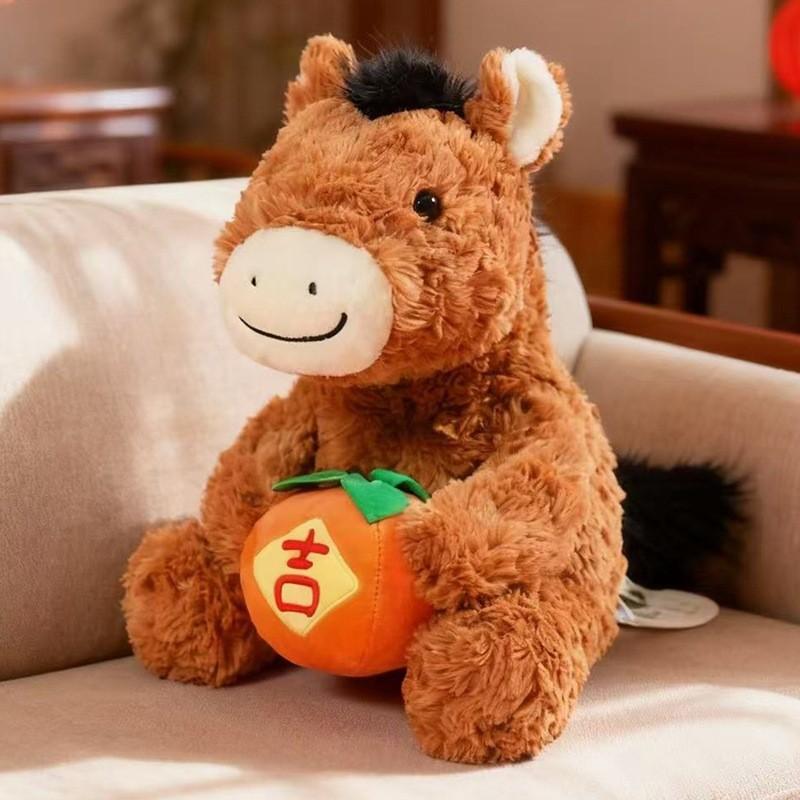 Chinese Zodiac Year Of The Horse Plush Toy With Pp Cotton Fill For New Year Gifts And Celebrations