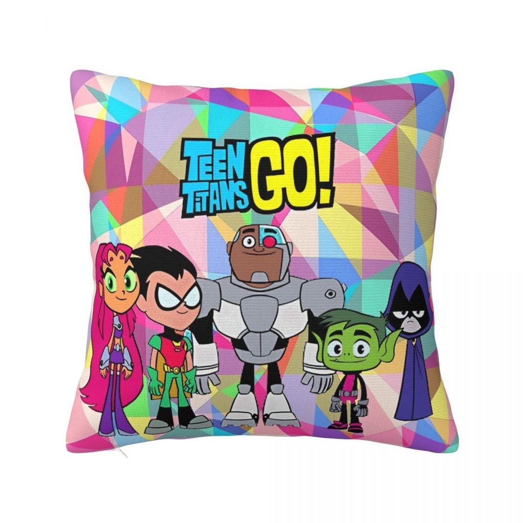 Y2K Bedroom Teens Titan Go Anime Mangadecoration Pillowcase Accessories Pillow Cover Square Multi-Size