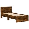 VidaXL Bed Frame with Headboard Smoked Oak 90x200 Cm 838628