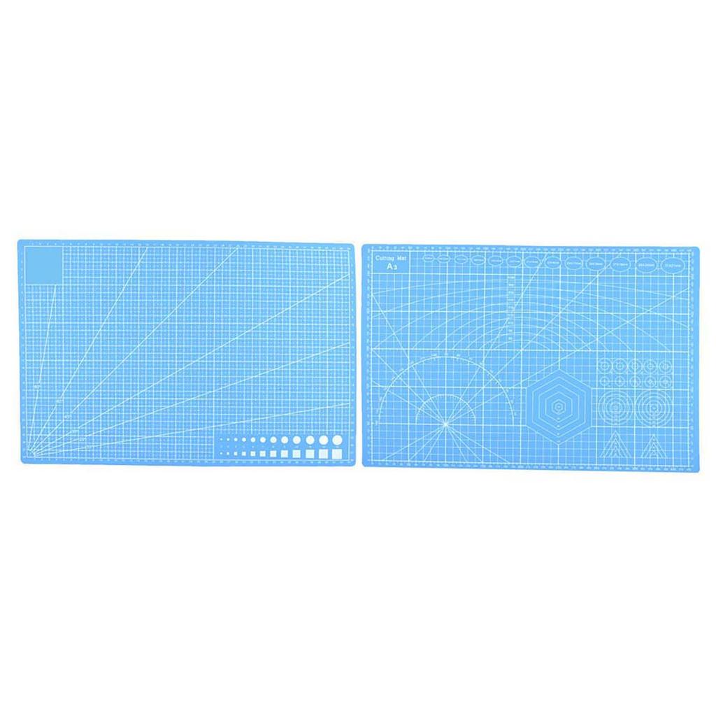 Grid Lines PVC Cutting Mat Self Healing Paper Leather Fabric Cutting Board(Blue)