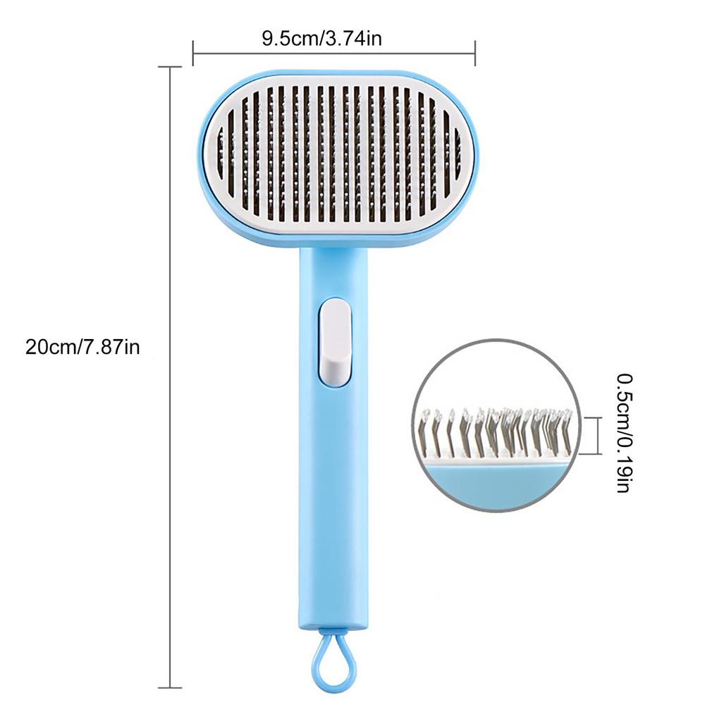 Cat Grooming Brush Self Cleaning Slicker Comb For Indoor Cats Shedding Pet Grooming Brush For Cats And Dogs Cat Brushes For