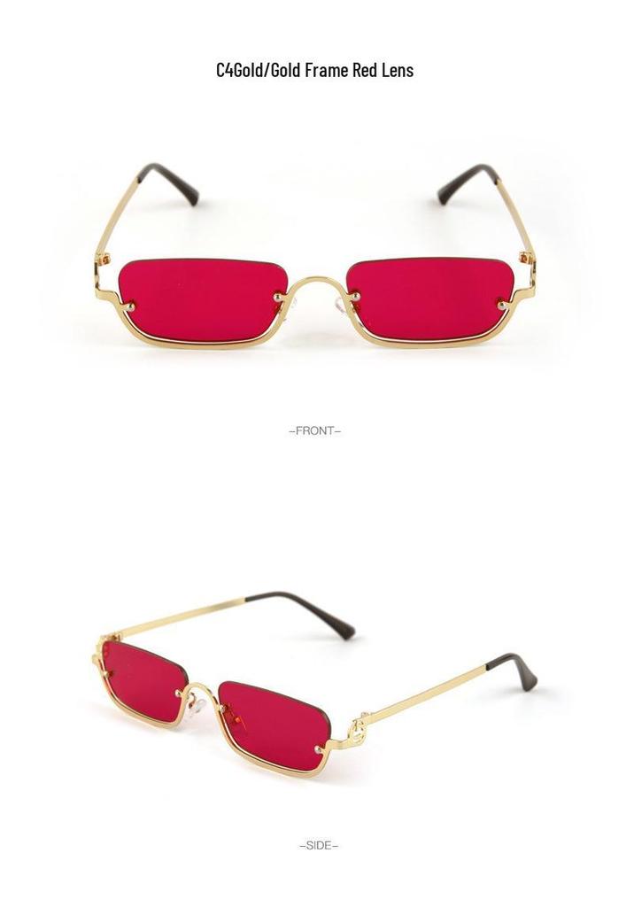 High-End Square Frame Sunglasses - Unisex Metal Hollow Design, Trendy European & American Style