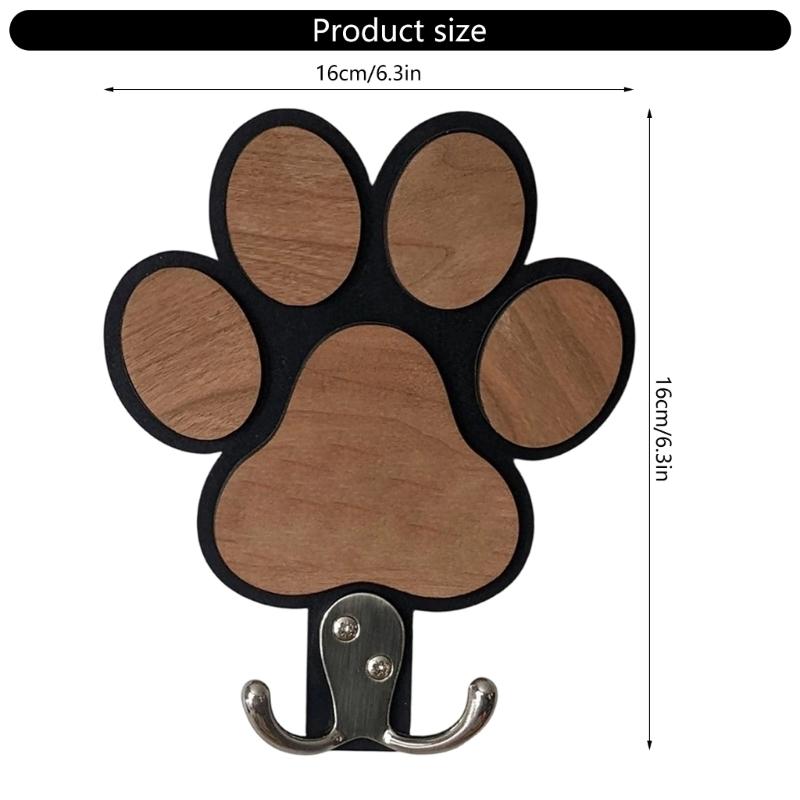 Natural Wooden Animal Paws Wall Mount Hook Smooth Surfaces Key Holder Organizer For Home Storage And Interior Designs
