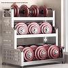 304 Stainless Steel 3-Tier Kitchen Spice & Knife Rack