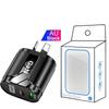 PD33W GaN QC3.0 Fast Charger 9V/12V EU/AU/UK Spec USB Adapter