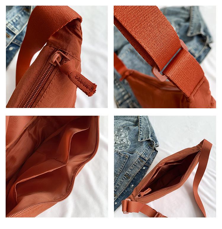 Korean Style Pleated Dumpling Bag: Lightweight Solid Color Shoulder & Crossbody Bag