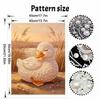Handmade Framed Pearl Bead Painting Kit Cute Sleeping Duck Pattern 3D Shiny Canvas Art Ready to Display Home Decor Gift Idea Elegant Piece
