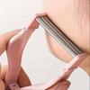1pc Pink Spring Facial Hair Remover - Stainless Steel Roller for Lips & Face, Eyebrow Moustache Hair Removal Tool