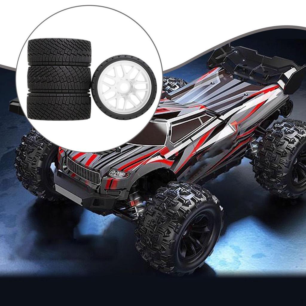 4 Pieces RC Wheels Tires inch Diameter Model DIY Spare Parts Modified Easy Installation
