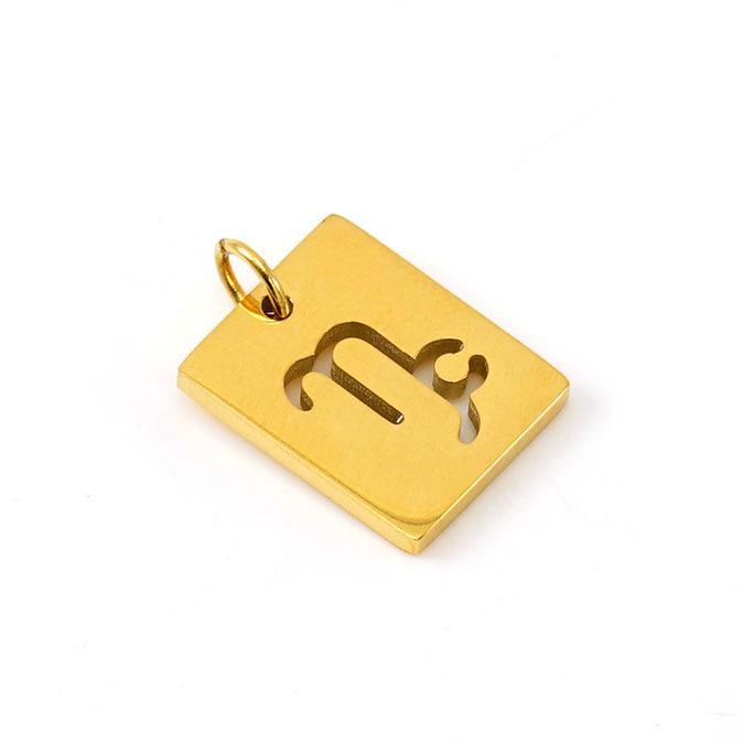 Simple titanium steel 12 constellation pendant DIY necklace women's 18K stainless steel versatile necklace neck jewelry