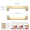 Modern Minimalist Bright Gold Grey and Brown Zinc Alloy Handles Wardrobes Cabinet Doors Luxury Furniture Pulls Drawers Knob