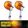 2X Motorcycle Signal Turn Light Indicator Blinker Amber For Chopper Bobber Racer