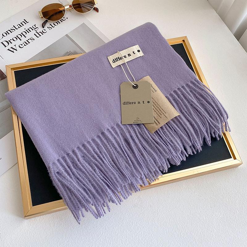 45 Color Winter Scarf For Women Long Warm Cashmere Scarves Hijab Solid Lady Shawl Wrap Female Pashmina Bandana Head Stole