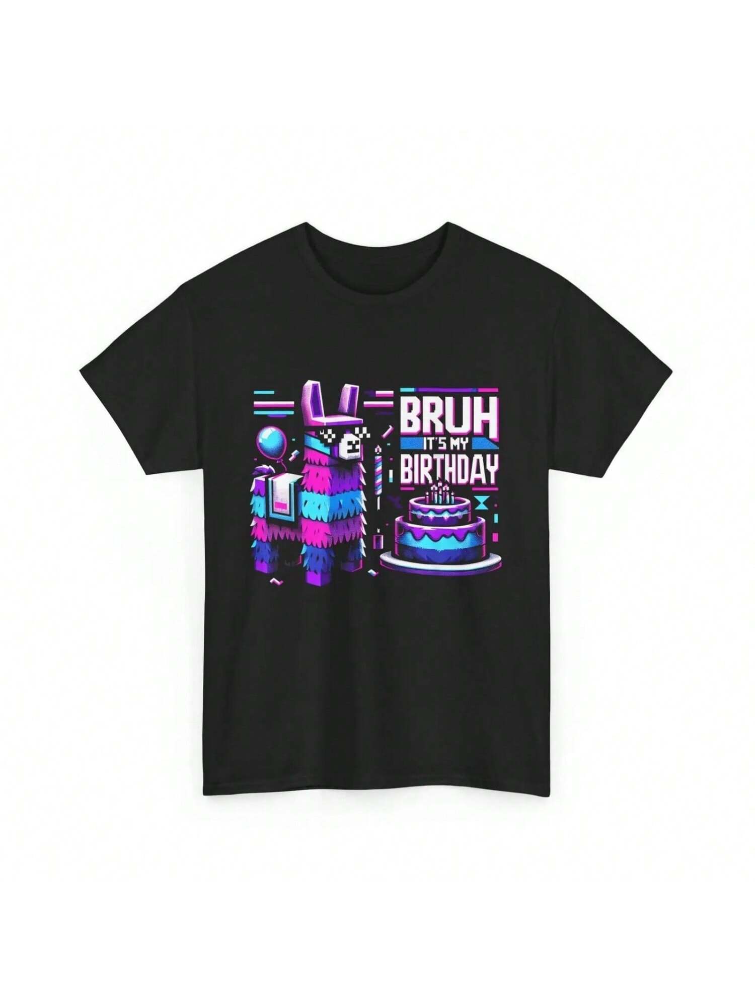 Bruh Its My Birthday Llama Pinata Boy Girl Family Party Bday T Shirt S разноцветный
