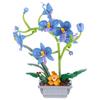 Blue Orchid Flower in a Pot Construction Blocks to be Stacked 581 pcs.