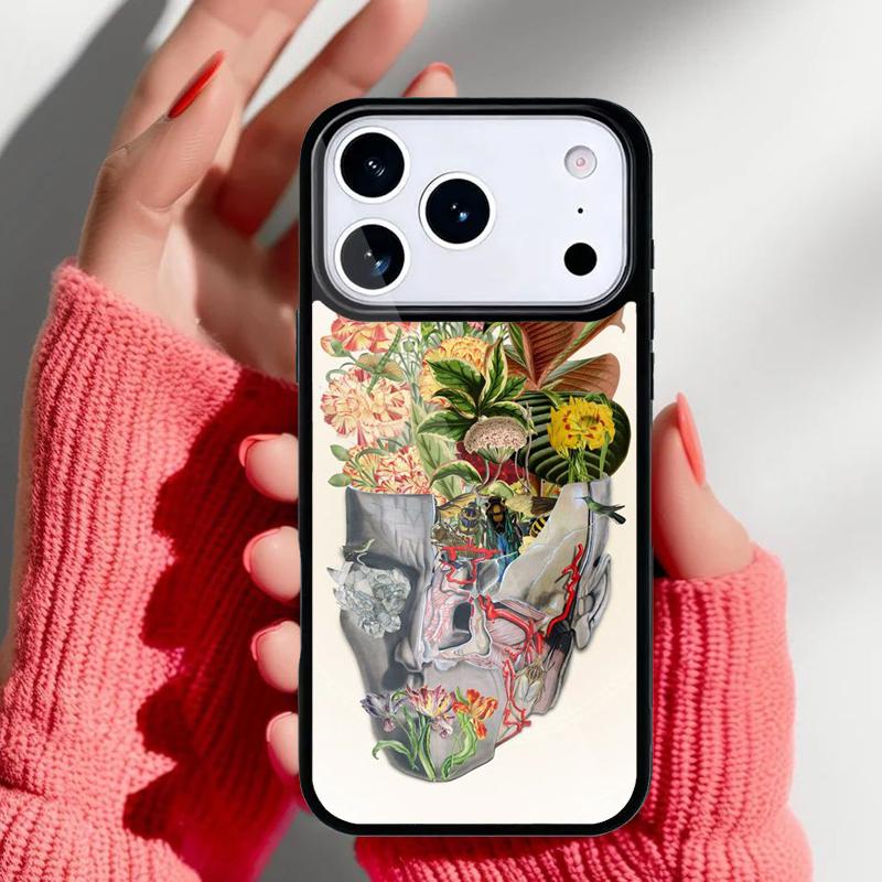 Human Brain Art Phone Case for iPhone 17 16 15 14 13 Pro Max Back Cover for 12 11 Pro Coque