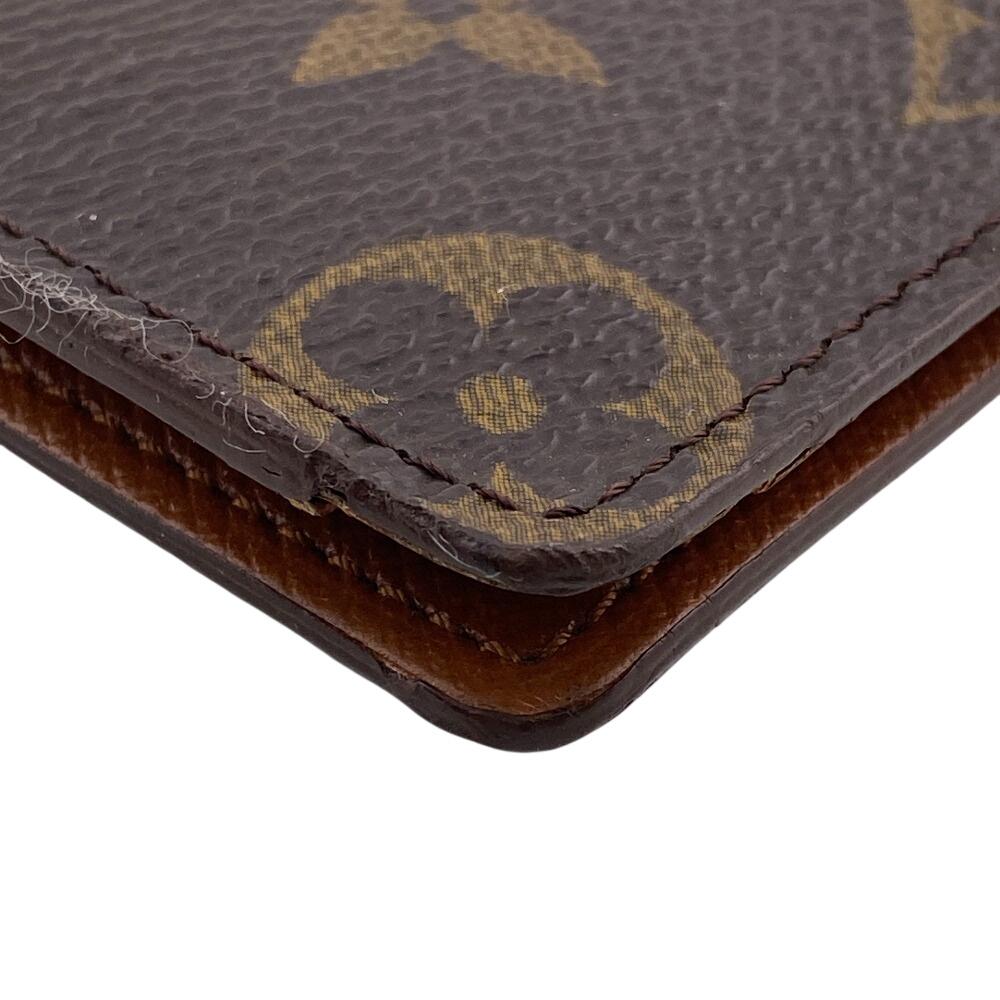 Louis Vuitton M61823 Monogramm-Leder Porte Valeurs Kartenfach Geldscheinfach Braunes Leder Unisex Gebraucht