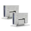 2Pcs Glass Door Hinge Heavy Duty Glass Door 90 Degree Hinges Durable Stainless Steel Bathroom Gate Clamp for Bathroom