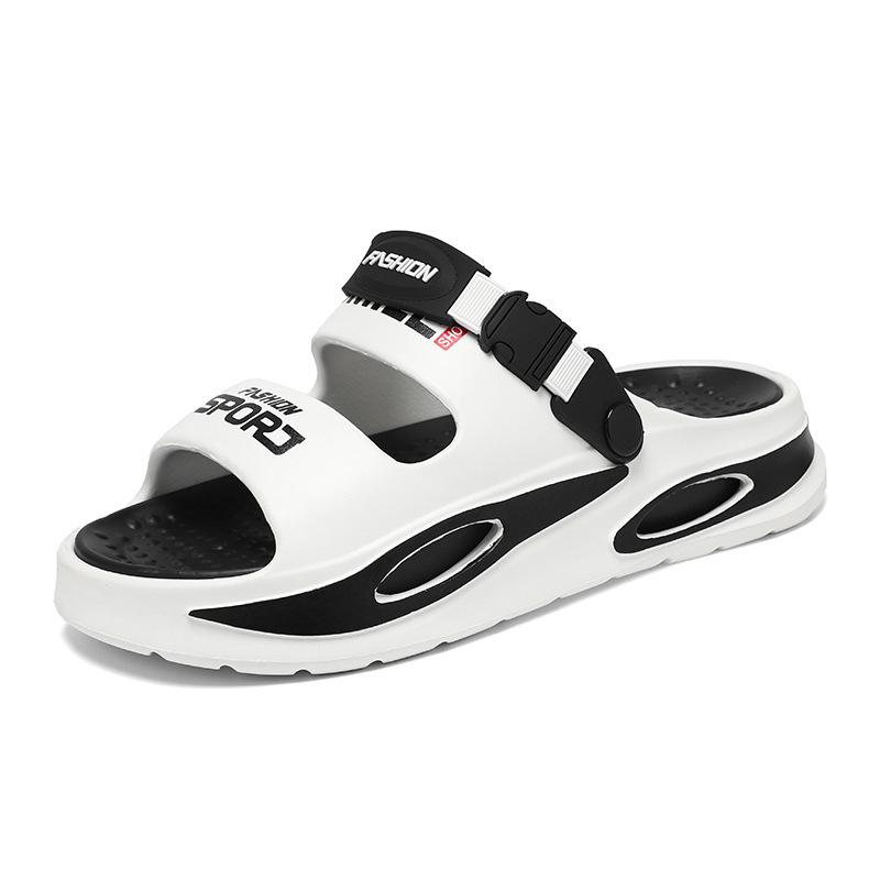 Men's Summer Non-Slip Thick Sole Sport Sandals: Dual-Use Beach/Outdoor Cushioned Slippers, Large Size
