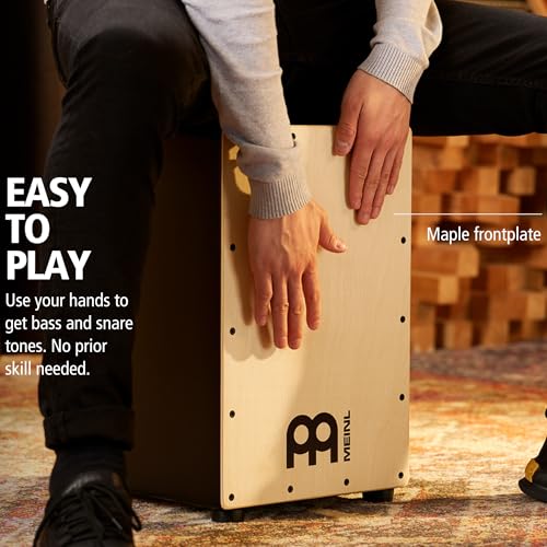 MEINL Percussion Cajon MCAJ100BK-MA+ with Original Gig Bag