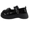Fashion 2024 Brand Shoes for Women Spring Women's Pumps Round Toe Solid Mary Jane Platform Mid Heel Bow Tie Love One-word Buckle Pumps
