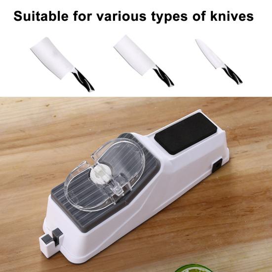 Electric Knife Sharpener Non-slip Base Easy To Clean USB Powered Multifunctional Ergonomic Design Knife Sharpener