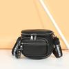 Leather Small Bag, Saddle Bag, Fashionable Black Messenger Bag, First Layer Cowhide Shoulder Bag For Women