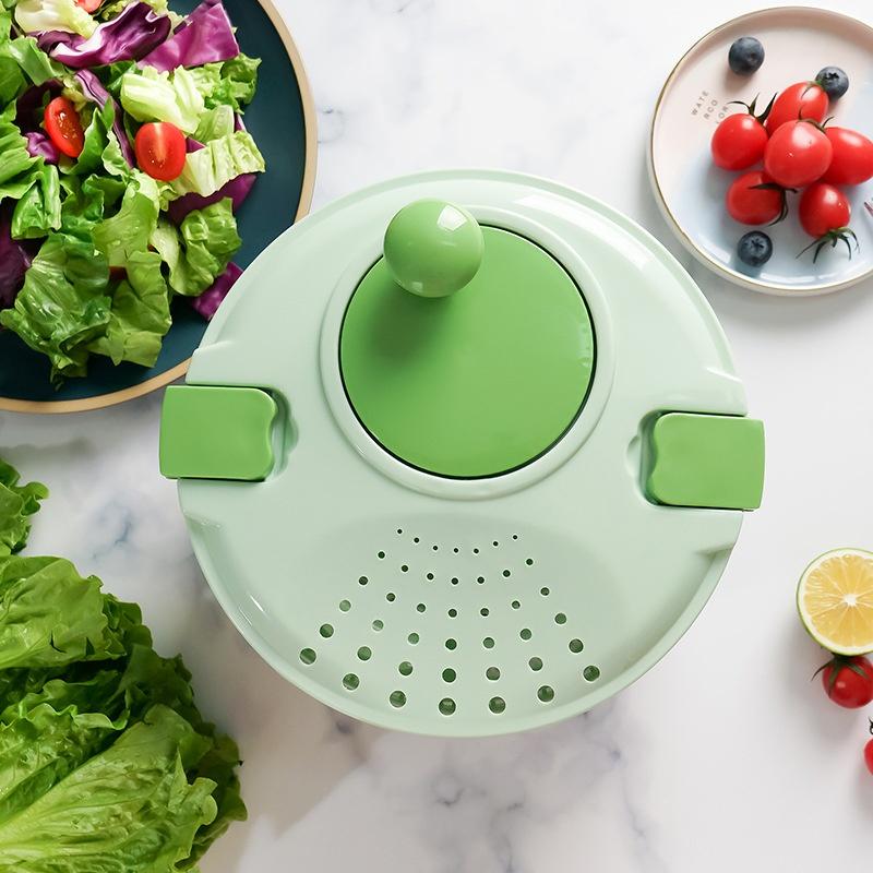 4L Gemüse-Dehydrator Haushalt Obstsalat-Dehydrator Küche Gemüsewasch-Abtropfkorb Gemüse-Abtropf