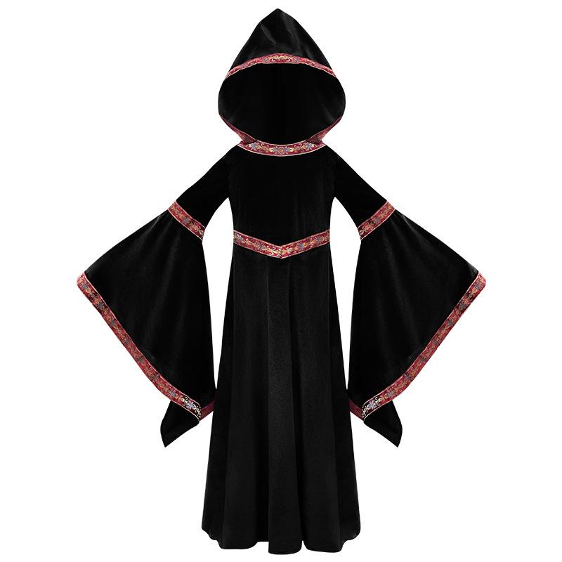 Kids Girls Halloween Dress Pumpkin Witch Cosplay Costume Casual Tutu Dress Party Stage Festival Outfit
