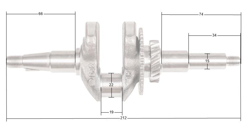 

Crankshaft Loncin Lc40Zb20-1.7Q Lc148F-2 Original Part 130290687-0001
