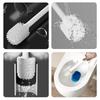 Bathroom Toilet Brush Holder Cleaning Tools Space Aluminum Wall Mounted No Drill Vertical Toilet Brush Bathroom Accessories
