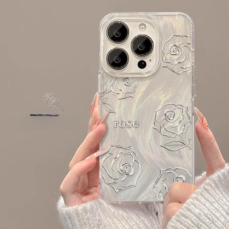 

Линия Роз Подходит для Apple 16PRO Перьевая Пряжа IMD Чехол для Мобильного Телефона Iphone15 Большое Отверстие Противоударный 14 Высококлассный iphone 14