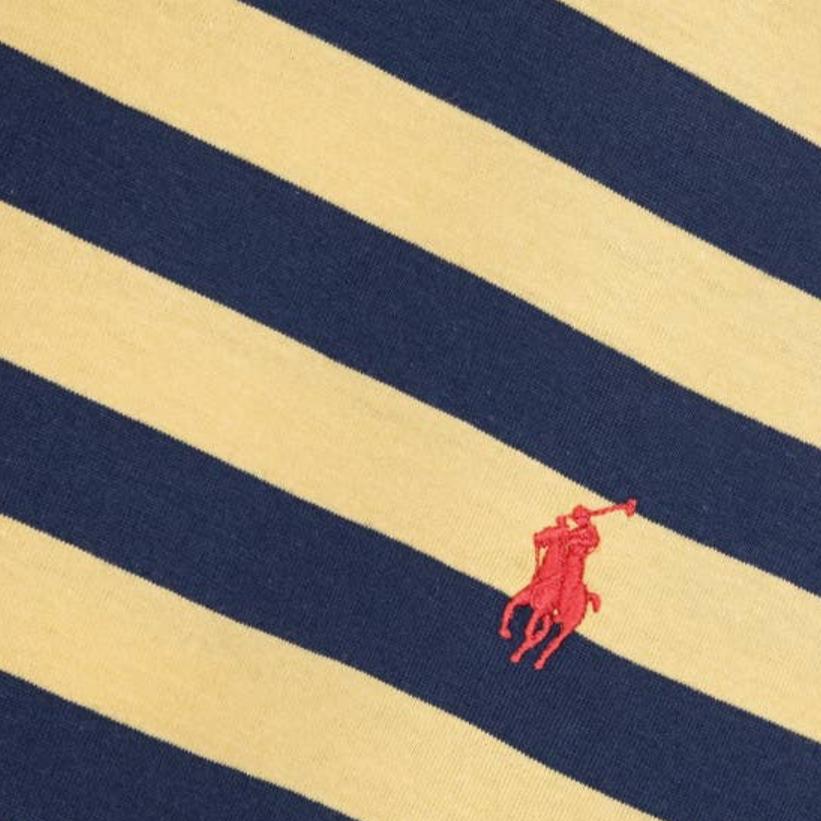 Polo Ralph Lauren SS22 Striped Crew Neck Short Sleeve T-Shirt Men T-Shirts Yellow 710803479-013