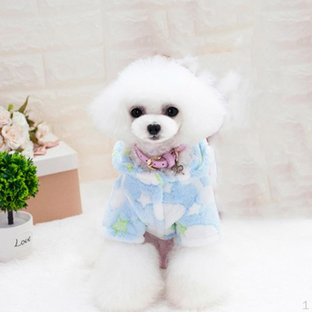 

Lovely Print Pet Dog Hooded Soft Jumpsuit Fancy Dress Party Costume M синий