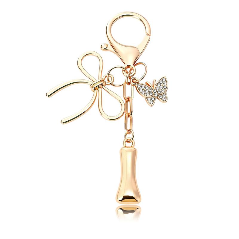 Chaveiro Fashion Borboleta Letra A-Z Feminino Menina Brilhante Fofo Mochila Chave de Carro Acessórios Cordão Pingente de Metal com Letra Presente