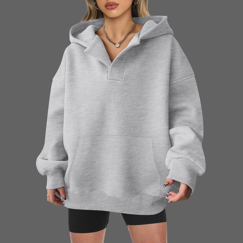 Real Shot 2025 New Autumn and Winter Women's European Beautiful Women's Oversized Loose Sweater Sweatshirt Long-sleeved Jacket
