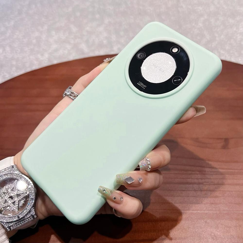 For Honor X60 5G Case Skin-Friendly Liquid Silicone+PC Phone Cover