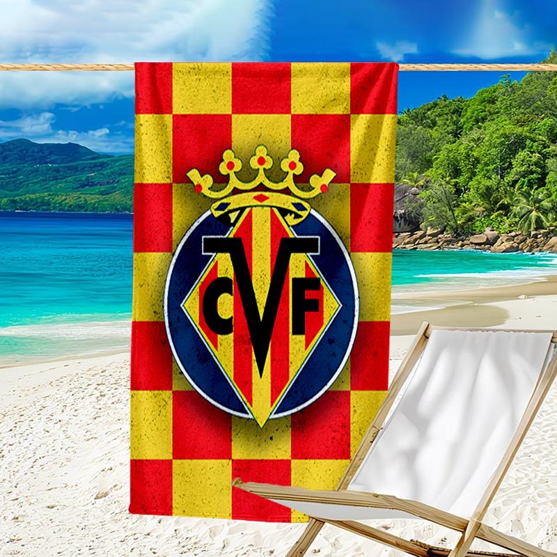1 Stück Fußballmannschaft (80) Strandtuch, Strand- und Meeresufer-Schwimmbadausstattung, Modisches Muster, Rechteckig, Reiseutensilien